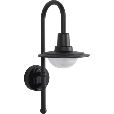 BELIANI Lámpara Led Para Pared De Exterior De Metal Aluminio Estilo Moderno Negro Portelo BELIANI Lámpara Led Para Pared De Exterior De Metal Aluminio Estilo Moderno Negro Portelo
