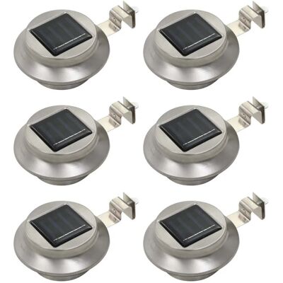 HELLOSHOP26 Juego De 6 Luces Solares Led Redondas Para Exteriores 12 X 6,5 Cm Encendido Automático Diseño Plateado 020045899 HELLOSHOP26 Juego De 6 Luces Solares Led Redondas Para Exteriores 12 X 6,5 Cm Encendido Automático Diseño Plateado 020045899