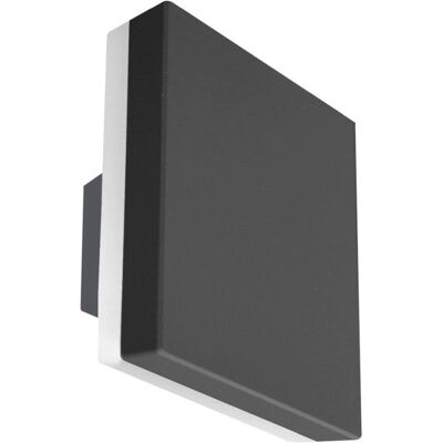 Lámpara de Pared Exterior Italux Viano Negra - 4000K, 12W, IP54 Lámpara de Pared Exterior Italux Viano Negra - 4000K, 12W, IP54