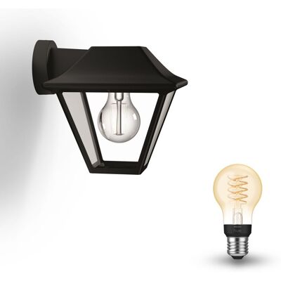 Philips Hue Alpenglow Aplique De Pared Exterior E27 (negro) Luz Blanca Cálida - White Filament Philips Hue Alpenglow Aplique De Pared Exterior E27 (negro) Luz Blanca Cálida - White Filament