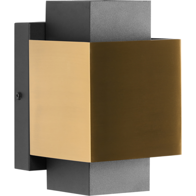 BELIANI Lámpara Led De Pared Para Exterior De Metal Estilo Moderno Puerta Principal Porche Latón Timok BELIANI Lámpara Led De Pared Para Exterior De Metal Estilo Moderno Puerta Principal Porche Latón Timok