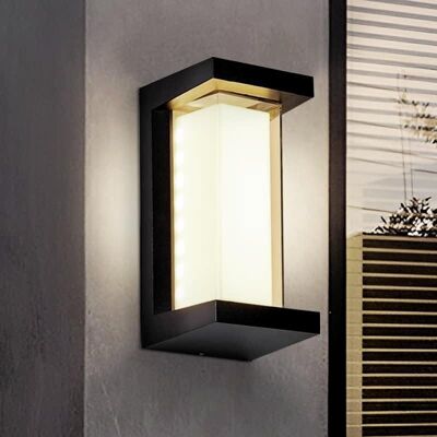 OEM Aplique De Pared Rectangular Para Exteriores, Fabricado En Aluminio, Con Led De 18 W Y 3000 K, Luz Negra Y Blanca Cálida, Resistente Al Agua Con Clasificación Ip64, Apto Para Casas, Terrazas, Porches, OEM Aplique De Pared Rectangular Para Exteriores, Fabricado En Aluminio, Con Led De 18 W Y 3000 K, Luz Negra Y Blanca Cálida, Resistente Al Agua Con Clasificación Ip64, Apto Para Casas, Terrazas, Porches,