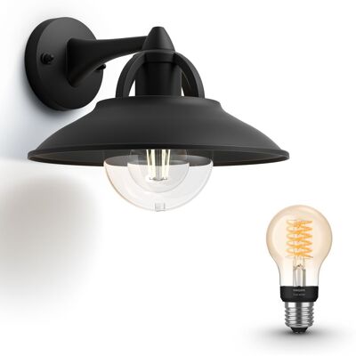 Philips Hue Cormorant Aplique De Pared Exterior E27 (negro) Luz Blanca Cálida - White Filament Philips Hue Cormorant Aplique De Pared Exterior E27 (negro) Luz Blanca Cálida - White Filament