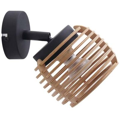 Lindby Ediz Aplique de Pared - Pantalla de Madera Multicapa, Negro y Madera Clara - Lámpara de Pared Lindby Ediz Aplique de Pared - Pantalla de Madera Multicapa, Negro y Madera Clara - Lámpara de Pared
