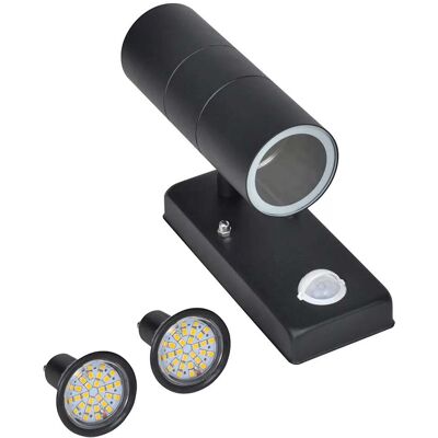 HELLOSHOP26 Lámpara De Pared Led Con Sensor Ajustable 6 X 11,5 X 22 Cm Iluminación Ecológica De Exterior De Acero Inoxidable Negro 020045841 HELLOSHOP26 Lámpara De Pared Led Con Sensor Ajustable 6 X 11,5 X 22 Cm Iluminación Ecológica De Exterior De Acero Inoxidable Negro 020045841