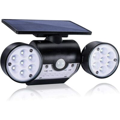 VUSZR Lámpara Solar De Exterior, Aplique Solar De Pared Para Exteriores, Con 30 Focos Led Impermeables De Doble Cabezal, Rotación De 360 Grados, Con Sensor De Movimiento Para El Jardín. VUSZR Lámpara Solar De Exterior, Aplique Solar De Pared Para Exteriores, Con 30 Focos Led Impermeables De Doble Cabezal, Rotación De 360 Grados, Con Sensor De Movimiento Para El Jardín.