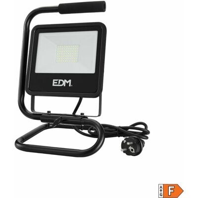 Edm - Foco Proyector De Led Con Pie 50w 4000lm 6400k Luz Fria Black Series Edm - Foco Proyector De Led Con Pie 50w 4000lm 6400k Luz Fria Black Series