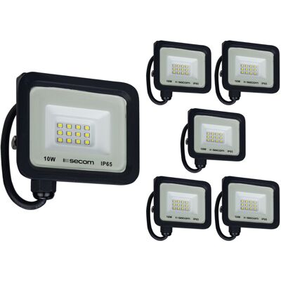 SECOM Pack 6 Proyectores Led Tenkos2 10w 800lm Ip65 10.5x2.5x8.5cm 5700 SECOM Pack 6 Proyectores Led Tenkos2 10w 800lm Ip65 10.5x2.5x8.5cm 5700