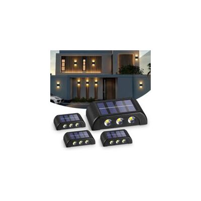 OEM Luces Solares Para Exteriores, Paquete De 4, Luces Led De Pared Blancas Cálidas Ip65 Resistentes Al Agua, Con Iluminación Hacia Arriba Y Hacia Abajo Para Jardín, Patio, Balcón Y Cerca - Crezuo OEM Luces Solares Para Exteriores, Paquete De 4, Luces Led De Pared Blancas Cálidas Ip65 Resistentes Al Agua, Con Iluminación Hacia Arriba Y Hacia Abajo Para Jardín, Patio, Balcón Y Cerca - Crezuo