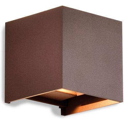 Aplique Led De Exterior Realizado En Alminio En Marron Davos Mantra Aplique Led De Exterior Realizado En Alminio En Marron Davos Mantra