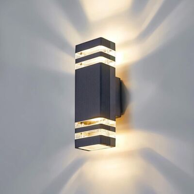 OEM Aplique De Pared Exterior Moderno, Lámpara De Pared Exterior Impermeable, Iluminación De Pared Exterior De Aluminio De 3000k Hacia Arriba/abajo - Crezuo OEM Aplique De Pared Exterior Moderno, Lámpara De Pared Exterior Impermeable, Iluminación De Pared Exterior De Aluminio De 3000k Hacia Arriba/abajo - Crezuo