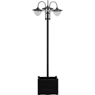 JHY DESIGN Linterna Solar Metálica De 189 Cm, Regulador De Intensidad Ip44, Color Negro. JHY DESIGN Linterna Solar Metálica De 189 Cm, Regulador De Intensidad Ip44, Color Negro.