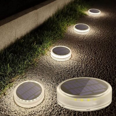 ENLENK Lámpara Solar Exterior, Juego De 2 Luces Exteriores Para Terraza, Jardín, Luz Decorativa Exterior, Luz De Césped, Luz De Paisaje Solar, Luz Empotrada ENLENK Lámpara Solar Exterior, Juego De 2 Luces Exteriores Para Terraza, Jardín, Luz Decorativa Exterior, Luz De Césped, Luz De Paisaje Solar, Luz Empotrada