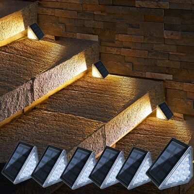 OEM Luces Solares De Exterior Blancas Cálidas Para Escaleras, Iluminación Led Impermeable Ip67 Para Escalones, Lámpara Solar, Decoración Exterior Para Escaleras, Puentes Y Peldaños, Paquete De 6 OEM Luces Solares De Exterior Blancas Cálidas Para Escaleras, Iluminación Led Impermeable Ip67 Para Escalones, Lámpara Solar, Decoración Exterior Para Escaleras, Puentes Y Peldaños, Paquete De 6