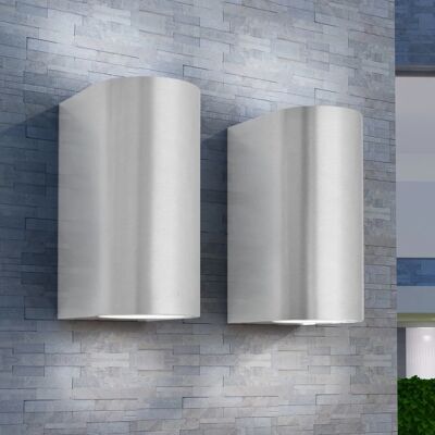 vidaXL Luces de pared LED para exteriores - 2 piezas Proyección arriba/abajo vidaXL Luces de pared LED para exteriores - 2 piezas Proyección arriba/abajo