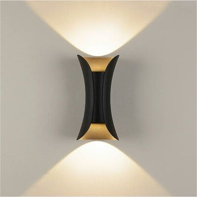 OEM Aplique De Pared Led De 10 W, Focos Para Exteriores/interiores, Aplique De Pared Exterior Moderno De Aluminio, Foco Ip65 Con Luz Hacia Arriba/abajo, Luz Blanca Cálida, Aplique De Pared Exterior Negro OEM Aplique De Pared Led De 10 W, Focos Para Exteriores/interiores, Aplique De Pared Exterior Moderno De Aluminio, Foco Ip65 Con Luz Hacia Arriba/abajo, Luz Blanca Cálida, Aplique De Pared Exterior Negro