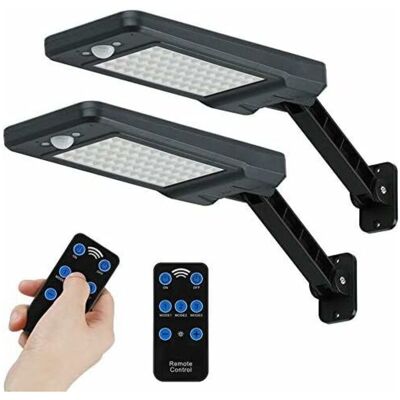 OEM 60 Luces Solares Led Para Exteriores, Resistentes Al Agua Ip65, Apliques Led Con Control Remoto, Luces De Seguridad Solares Inalámbricas Para Jardín, Garaje, Patio, Escaleras, Terraza, Paquete De 2 - OEM 60 Luces Solares Led Para Exteriores, Resistentes Al Agua Ip65, Apliques Led Con Control Remoto, Luces De Seguridad Solares Inalámbricas Para Jardín, Garaje, Patio, Escaleras, Terraza, Paquete De 2 -