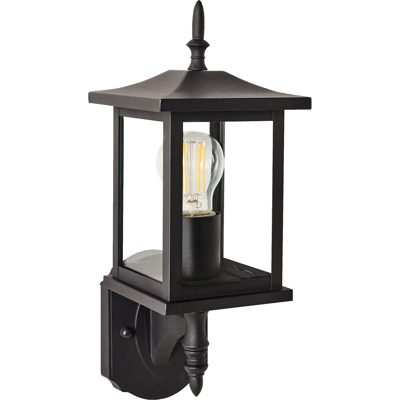 Beliani - Lámpara De Pared Moderna Para Exterior Aplique De Metal Hierro Vidrio Negro Mate Andam Beliani - Lámpara De Pared Moderna Para Exterior Aplique De Metal Hierro Vidrio Negro Mate Andam