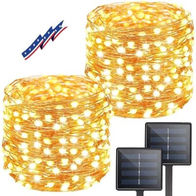 OEM Guirnalda De Luces Solares Para Exteriores De 24 M (80 Pies) Con 200 Led Y 8 Modos De Iluminación (blanco Cálido) - Crezuo OEM Guirnalda De Luces Solares Para Exteriores De 24 M (80 Pies) Con 200 Led Y 8 Modos De Iluminación (blanco Cálido) - Crezuo