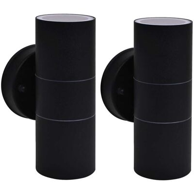 Vidaxl - Lámpara De Pared Exterior 2 Uds Acero Ascendente/descendente Vidaxl - Lámpara De Pared Exterior 2 Uds Acero Ascendente/descendente
