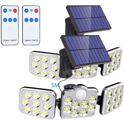 OEM Juego De 2 Luces Solares Para Exteriores Con Sensor De Movimiento, Resistentes Al Agua Ip65, Focos Led De 138 Led Para Jardín. OEM Juego De 2 Luces Solares Para Exteriores Con Sensor De Movimiento, Resistentes Al Agua Ip65, Focos Led De 138 Led Para Jardín.