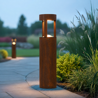 GREENICE Baliza Led Exterior "al Marj" 60cm 10w 220vac 3000ºk Marron Oxido GREENICE Baliza Led Exterior "al Marj" 60cm 10w 220vac 3000ºk Marron Oxido