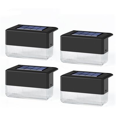 OEM Juego De 4 Luces Solares Para Escaleras, Iluminación Exterior Para Jardín Y Patio, 3 Apliques Led Para Valla, Luz Cálida. OEM Juego De 4 Luces Solares Para Escaleras, Iluminación Exterior Para Jardín Y Patio, 3 Apliques Led Para Valla, Luz Cálida.