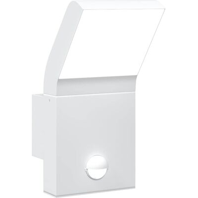 Lámpara de pared LED exterior blanca con sensor - vidaXL Lámpara de pared LED exterior blanca con sensor - vidaXL