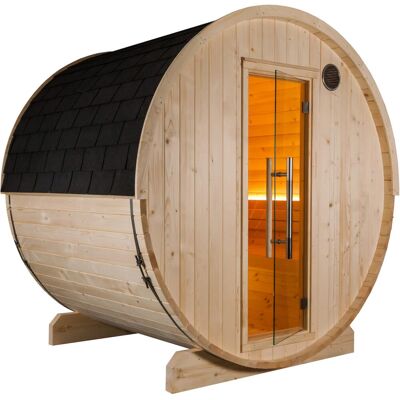 DESINEO Barba Exterior Kuusi 180 – 4 Pers, Madera De Abeto, Led, Madera O Estufa Eléctrica, Ø220x180cm DESINEO Barba Exterior Kuusi 180 – 4 Pers, Madera De Abeto, Led, Madera O Estufa Eléctrica, Ø220x180cm