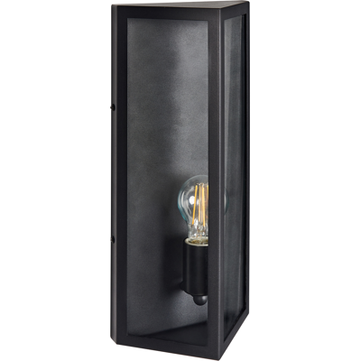 Beliani - Lámpara De Pared Moderna Para Exterior Aplique De Metal Hierro Vidrio Negro Mate Pactolus Beliani - Lámpara De Pared Moderna Para Exterior Aplique De Metal Hierro Vidrio Negro Mate Pactolus