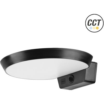 ALFA Aplique Led Solar Negr.redo.ip54 6w.3cct ALFA Aplique Led Solar Negr.redo.ip54 6w.3cct