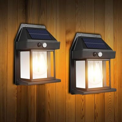 OEM Faroles Solares Exteriores, Paquete De 2 Unidades, Impermeables Ip65, Con Sensor De Movimiento Y 3 Modos - Iluminación Solar De Seguridad Para Jardín, Patio, Porche Y Puerta (negro) -crezuo OEM Faroles Solares Exteriores, Paquete De 2 Unidades, Impermeables Ip65, Con Sensor De Movimiento Y 3 Modos - Iluminación Solar De Seguridad Para Jardín, Patio, Porche Y Puerta (negro) -crezuo