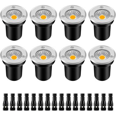 OEM Foco Led Empotrable De Bajo Voltaje Para Jardín, 3w 12v-24v, Resistente Al Agua Ip67, Apto Para Suelo, Entrada De Vehículos, Terraza, Escaleras, Jardín (paquete De 8, Luz Blanca Cálida). OEM Foco Led Empotrable De Bajo Voltaje Para Jardín, 3w 12v-24v, Resistente Al Agua Ip67, Apto Para Suelo, Entrada De Vehículos, Terraza, Escaleras, Jardín (paquete De 8, Luz Blanca Cálida).