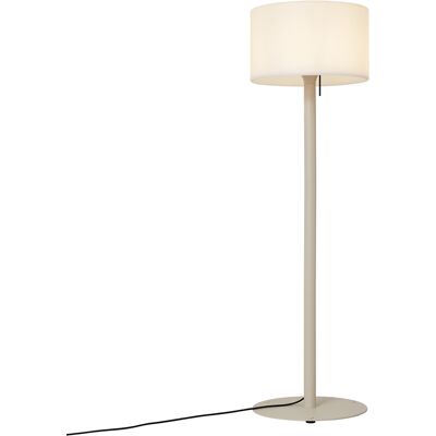 Qazqa Moderno Lámpara De Pie Escandinava Para Exterior Beige Con Pantalla Blanca Ip44 - Mississippi Metálica /aluminio /plástico Redonda Adecuado Para Led Max. 1 X 15 Watt Qazqa Moderno Lámpara De Pie Escandinava Para Exterior Beige Con Pantalla Blanca Ip44 - Mississippi Metálica /aluminio /plástico Redonda Adecuado Para Led Max. 1 X 15 Watt