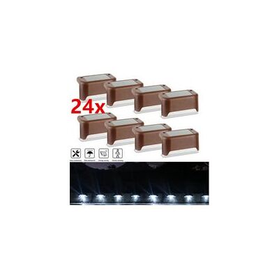 OEM Juego De 24 Luces Led Solares Para Vallas, Apliques De Pared, Iluminación De Jardín Y Escaleras Exteriores - Crezuo OEM Juego De 24 Luces Led Solares Para Vallas, Apliques De Pared, Iluminación De Jardín Y Escaleras Exteriores - Crezuo