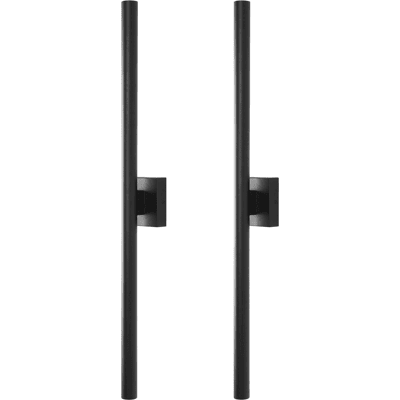 BELIANI Conjunto De 2 Lámparas Led De Pared Exterior De Metal Estilo Moderno Puerta Principal Porche Negro Anish BELIANI Conjunto De 2 Lámparas Led De Pared Exterior De Metal Estilo Moderno Puerta Principal Porche Negro Anish
