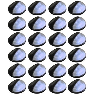 Lámparas Solares De Pared De Exterior Redondas Negro Led 24 Uds Vidaxl Lámparas Solares De Pared De Exterior Redondas Negro Led 24 Uds Vidaxl
