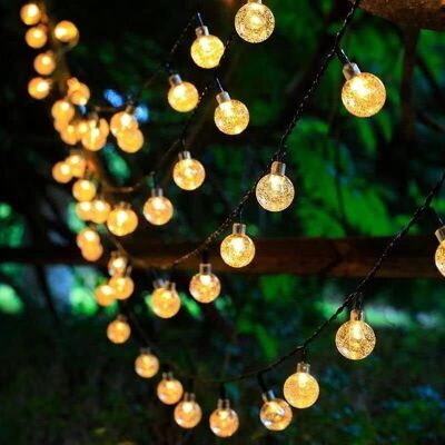 OEM Guirnalda De Luces Solares De 14,5 M - 25 Led Para Jardín Y Exteriores - 8 Modos De Iluminación, Bolas De Cristal Para Camping, Patio, Jardín - Decoración Del Hogar, Navidad, Bodas -crezuo OEM Guirnalda De Luces Solares De 14,5 M - 25 Led Para Jardín Y Exteriores - 8 Modos De Iluminación, Bolas De Cristal Para Camping, Patio, Jardín - Decoración Del Hogar, Navidad, Bodas -crezuo