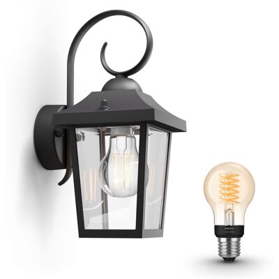 Philips Hue Buzzard Aplique De Pared Exterior E27 (negro) Luz Blanca Cálida - White Filament Philips Hue Buzzard Aplique De Pared Exterior E27 (negro) Luz Blanca Cálida - White Filament