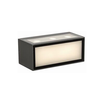 Mantra Aplique Led De Exterior Rectangular Con Luz Arriba Y Abajo Cancún, Ip65 10,5w 3000k Gris Oscuro Mantra Aplique Led De Exterior Rectangular Con Luz Arriba Y Abajo Cancún, Ip65 10,5w 3000k Gris Oscuro