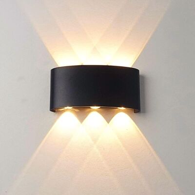 OEM Aplique De Pared Led Moderno Para Uso Interior, Luz Blanca Cálida, 6w, Carcasa Negra, Ip65, Resistente Al Agua, Aplique De Pared Exterior De Aluminio - Crezuo OEM Aplique De Pared Led Moderno Para Uso Interior, Luz Blanca Cálida, 6w, Carcasa Negra, Ip65, Resistente Al Agua, Aplique De Pared Exterior De Aluminio - Crezuo