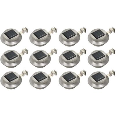 HELLOSHOP26 Lote De 12 Lámparas Solares Redondas De Exterior 12 X 6,5 Cm Iluminación Automática Moderna De Acero Inoxidable Plateado 020046377 HELLOSHOP26 Lote De 12 Lámparas Solares Redondas De Exterior 12 X 6,5 Cm Iluminación Automática Moderna De Acero Inoxidable Plateado 020046377