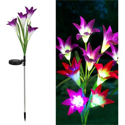 OEM Juego De 2 Luces Solares Para Exteriores, Luz Led Solar Para Jardín Con Forma De Lirio, Lámpara Solar Que Cambia De Color, Flores Grandes Y Paneles Solares, Decoración De Jardín Para Patio, Caminos, N OEM Juego De 2 Luces Solares Para Exteriores, Luz Led Solar Para Jardín Con Forma De Lirio, Lámpara Solar Que Cambia De Color, Flores Grandes Y Paneles Solares, Decoración De Jardín Para Patio, Caminos, N