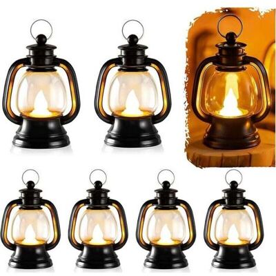 GOTRAYS Juego De 6 Mini Linternas Led Negras - Decoración De Halloween - Mini Linterna De Decoración Navideña - Linterna Navideña Led - Decoración De Ramadán - Mini Linterna Negra - Decoración De Mesa Medieva GOTRAYS Juego De 6 Mini Linternas Led Negras - Decoración De Halloween - Mini Linterna De Decoración Navideña - Linterna Navideña Led - Decoración De Ramadán - Mini Linterna Negra - Decoración De Mesa Medieva
