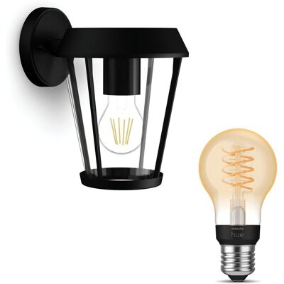 Philips Hue Sunera Aplique De Pared Exterior Down E27 (negro) Luz Blanca Cálida - White Filament Philips Hue Sunera Aplique De Pared Exterior Down E27 (negro) Luz Blanca Cálida - White Filament
