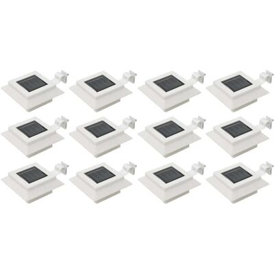 HELLOSHOP26 Lote De 12 Lámparas Solares Led Cuadradas Para Iluminación Exterior 12 X 6,5 Cm De Plástico Blanco 020046379 HELLOSHOP26 Lote De 12 Lámparas Solares Led Cuadradas Para Iluminación Exterior 12 X 6,5 Cm De Plástico Blanco 020046379