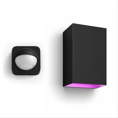 Philips Hue Resonate Aplique De Pared Exterior Up & Down (negro) Luz Blanca Y De Color - Incl. Sensor De Movimiento Exterior - White And Color Ambiance Philips Hue Resonate Aplique De Pared Exterior Up & Down (negro) Luz Blanca Y De Color - Incl. Sensor De Movimiento Exterior - White And Color Ambiance