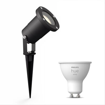 Philips Hue Puled Foco Exterior Gu10 (negro) Luz Blanca Cálida - White Philips Hue Puled Foco Exterior Gu10 (negro) Luz Blanca Cálida - White