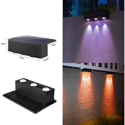 OEM Lámpara Solar Exterior Para Patio, Aplique De Pared Para Iluminación Del Hogar, Foco Para Balcón Y Valla, Iluminación Ambiental Impermeable Para Jardín (de Colores). OEM Lámpara Solar Exterior Para Patio, Aplique De Pared Para Iluminación Del Hogar, Foco Para Balcón Y Valla, Iluminación Ambiental Impermeable Para Jardín (de Colores).