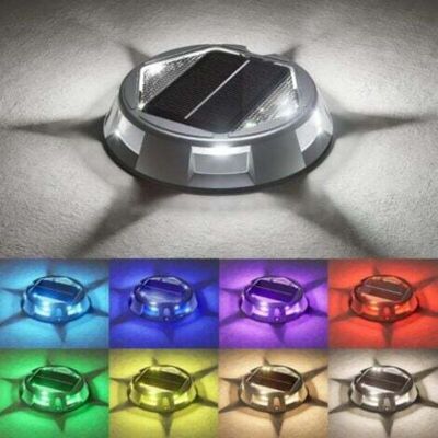 OEM Juego De 4 Luces Solares Exteriores Para Enterramiento, Rgb Recargables, Cristal Templado, Iluminación Led Para Exteriores, Panel Solar Impermeable Ip68. OEM Juego De 4 Luces Solares Exteriores Para Enterramiento, Rgb Recargables, Cristal Templado, Iluminación Led Para Exteriores, Panel Solar Impermeable Ip68.